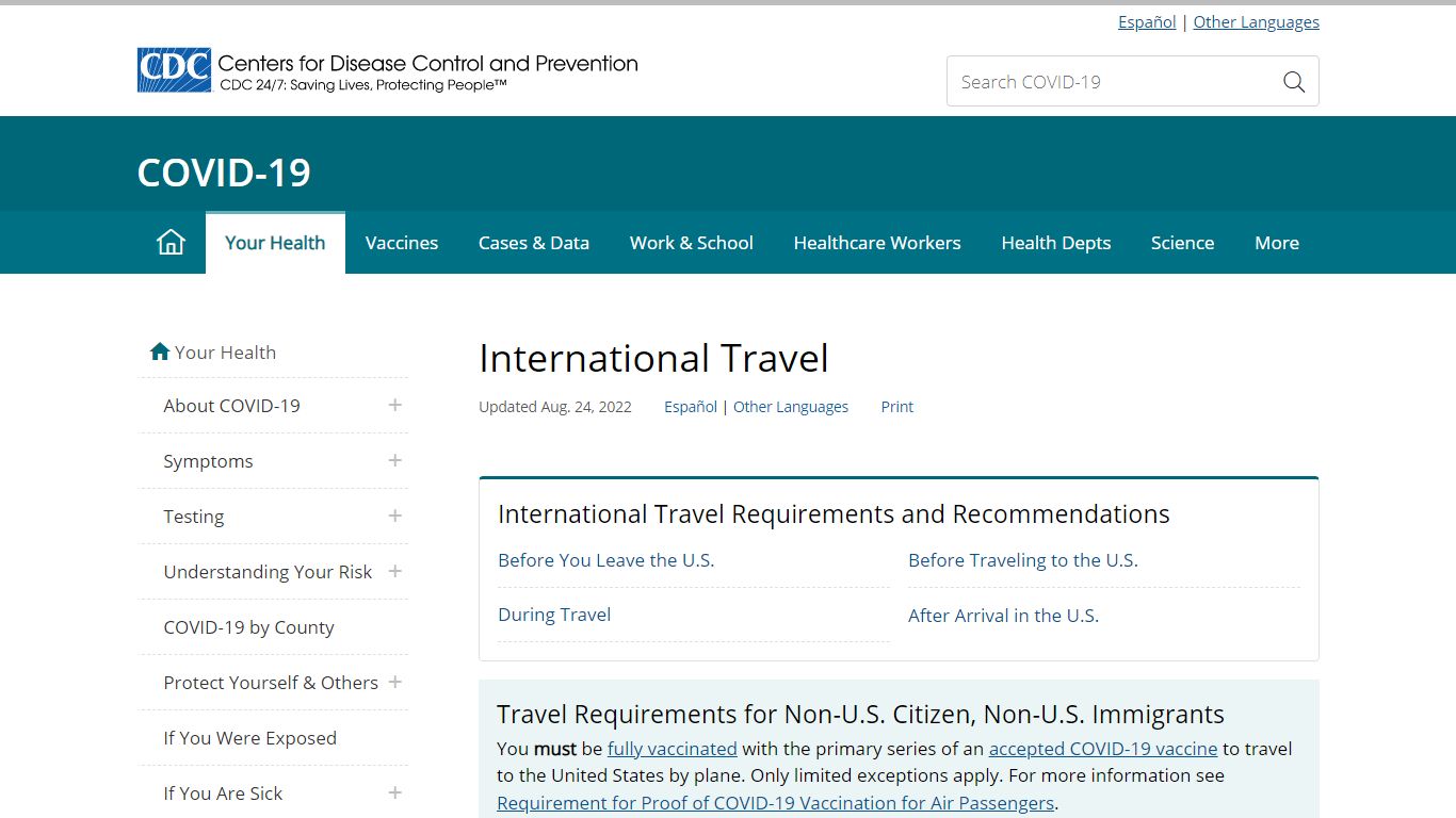 International Travel | CDC